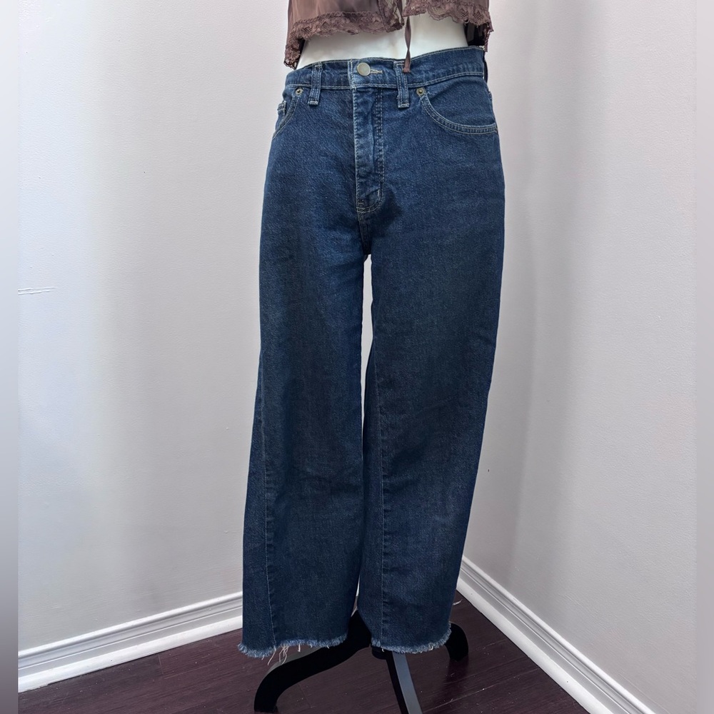 Vintage Santa Barbara Classic Blue Denim Women's Jeans Distressed Hem Size US 8